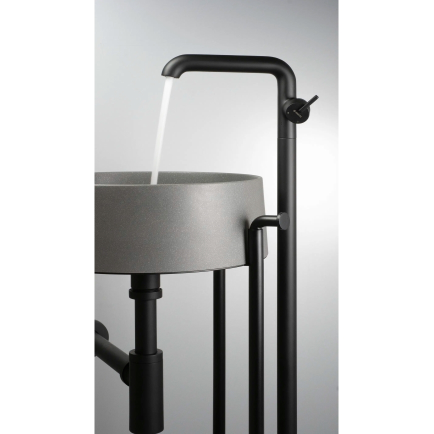 Deante CQS_SU4S - Umivaonik za ugradnju na ploču SILIA, prečnik 36 cm, granit/metalno siva