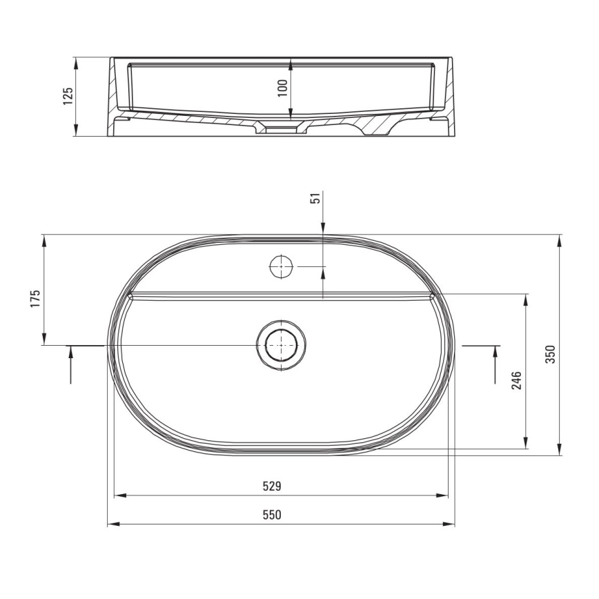 Deante CQS_SU6B - Umivaonik za radnu ploču sa otvorom za bateriju SILIA 35x55cm granit/metalno siva