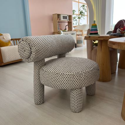 Dečija fotelja MAVI bež/crna