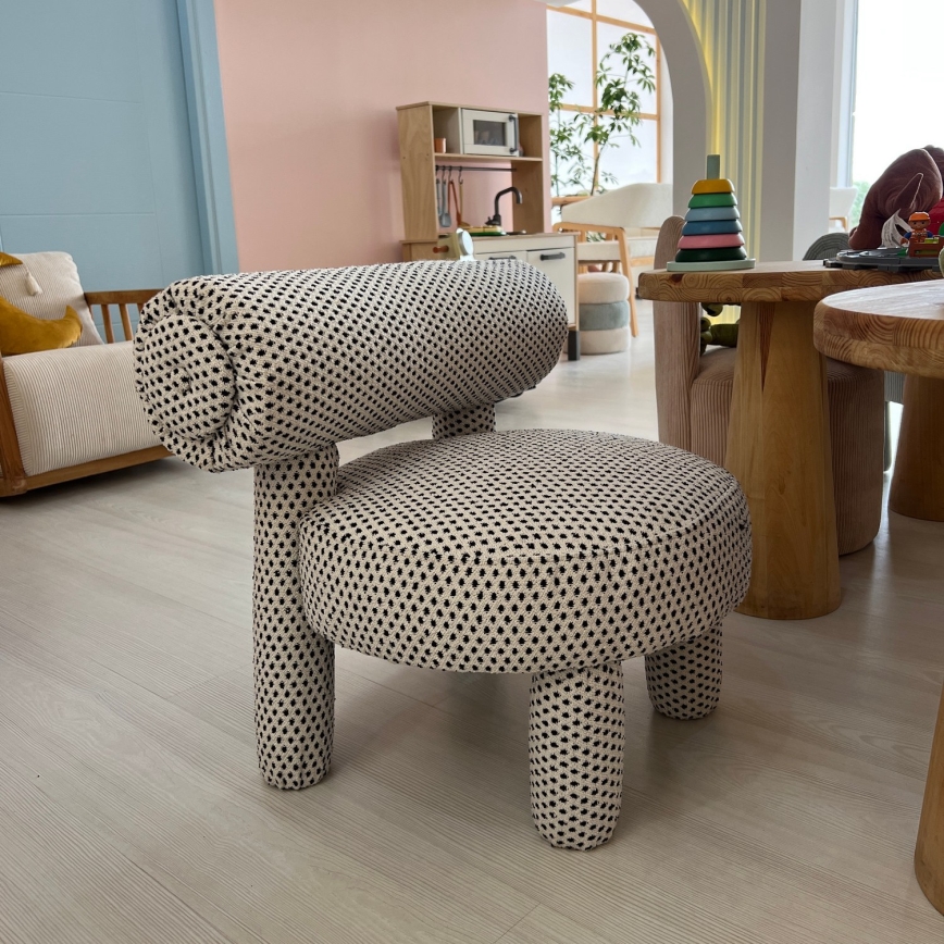 Dečija fotelja MAVI bež/crna