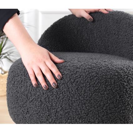 Dečija fotelja MIKI prečnik 46 cm tamno siva