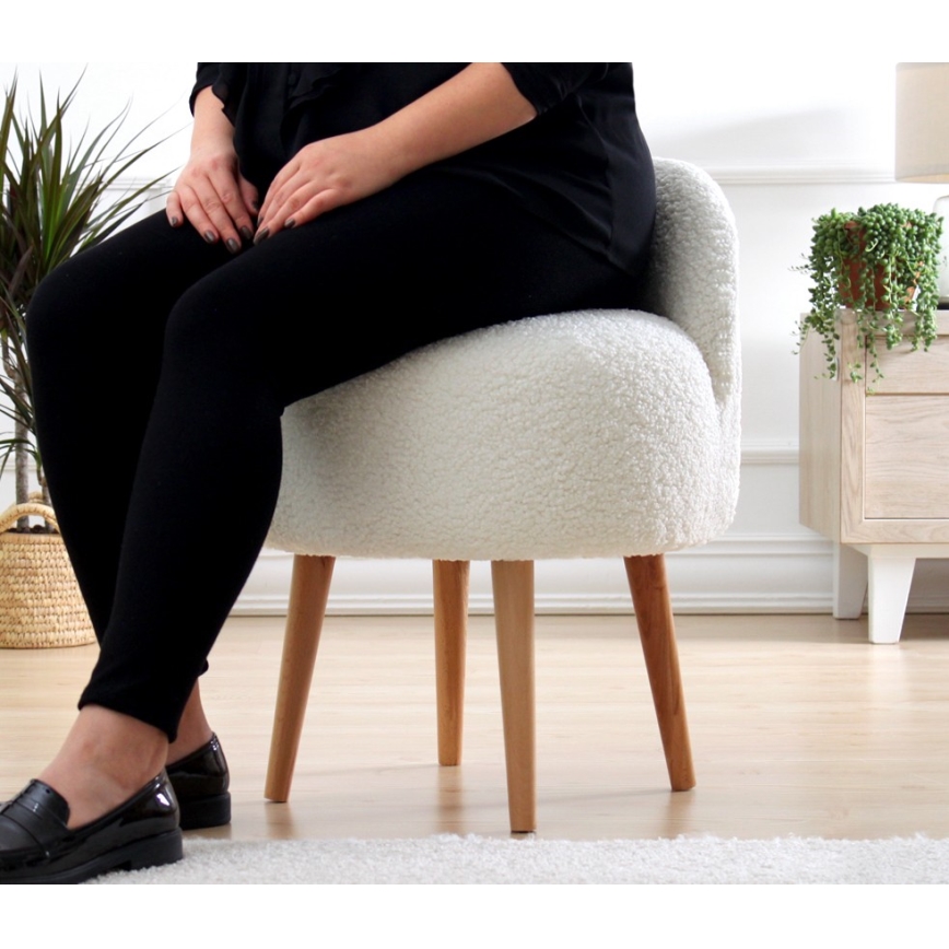 Dečija fotelja MIKI, prečnika 46 cm, bela