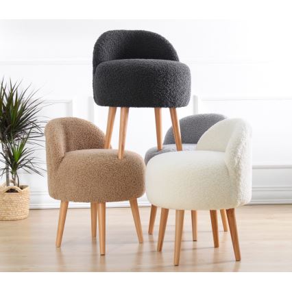 Dečija fotelja MIKI, prečnika 46 cm, bela