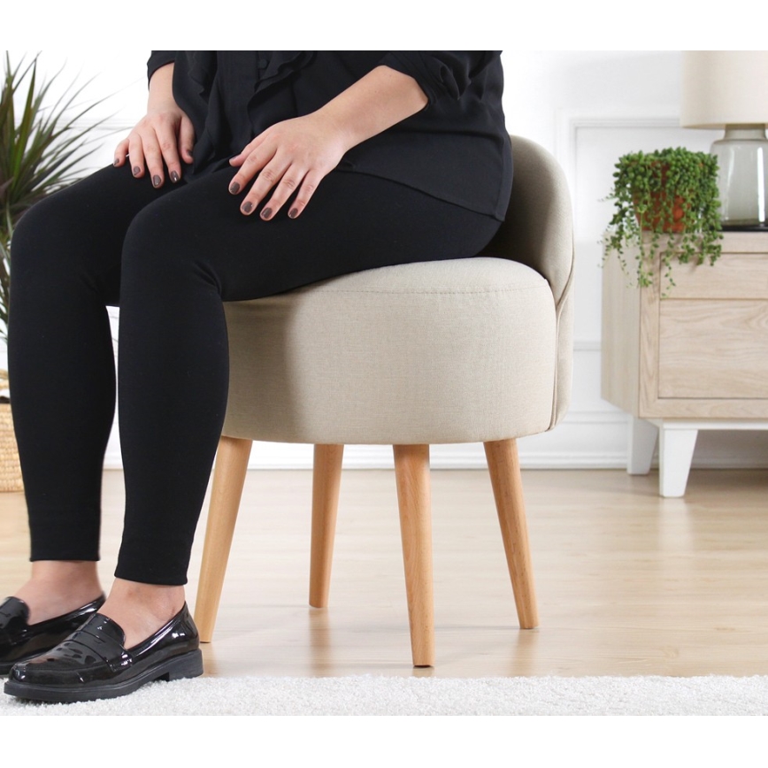 Dečija fotelja NIKI, prečnik 46 cm, krem