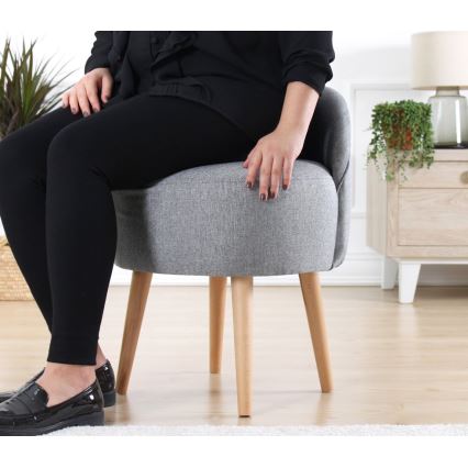 Dečija fotelja NIKI, prečnik 46 cm, siva