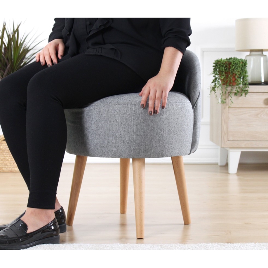 Dečija fotelja NIKI, prečnik 46 cm, siva