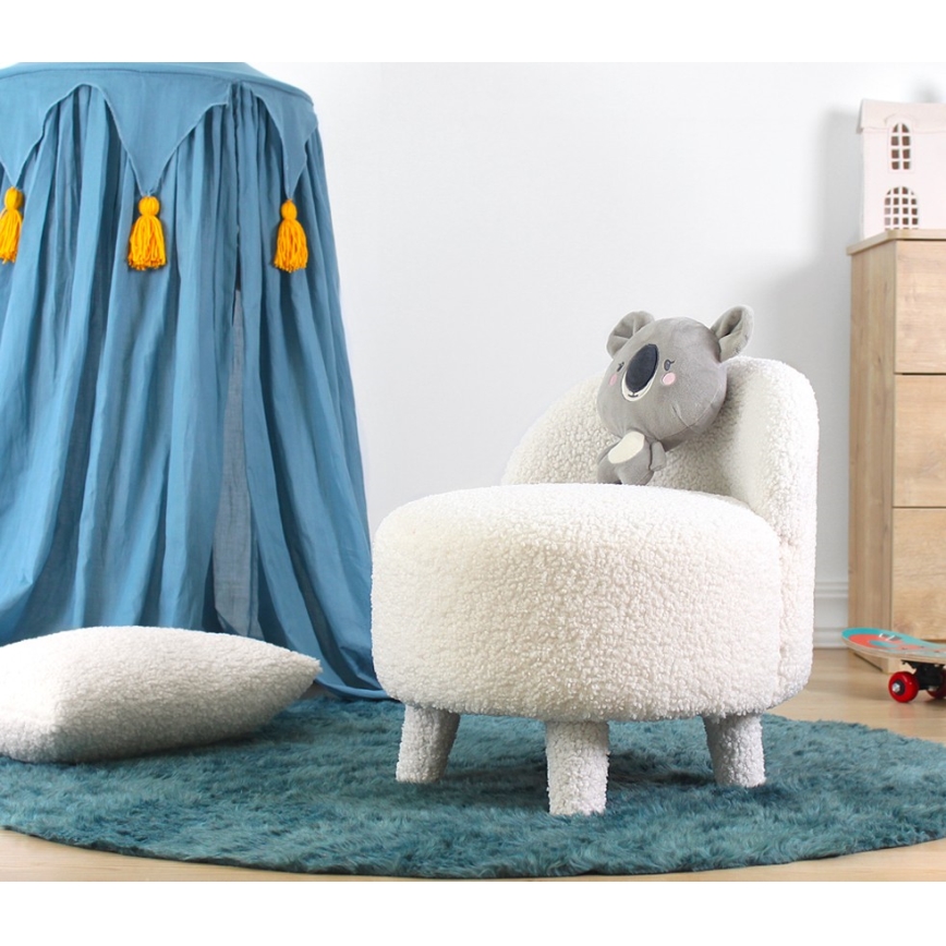 Dečija fotelja PIXI, prečnik 46 cm, bela