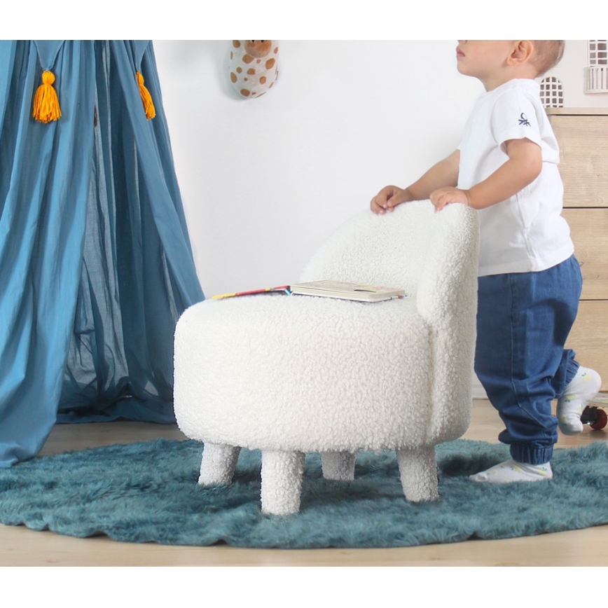 Dečija fotelja PIXI, prečnik 46 cm, bela