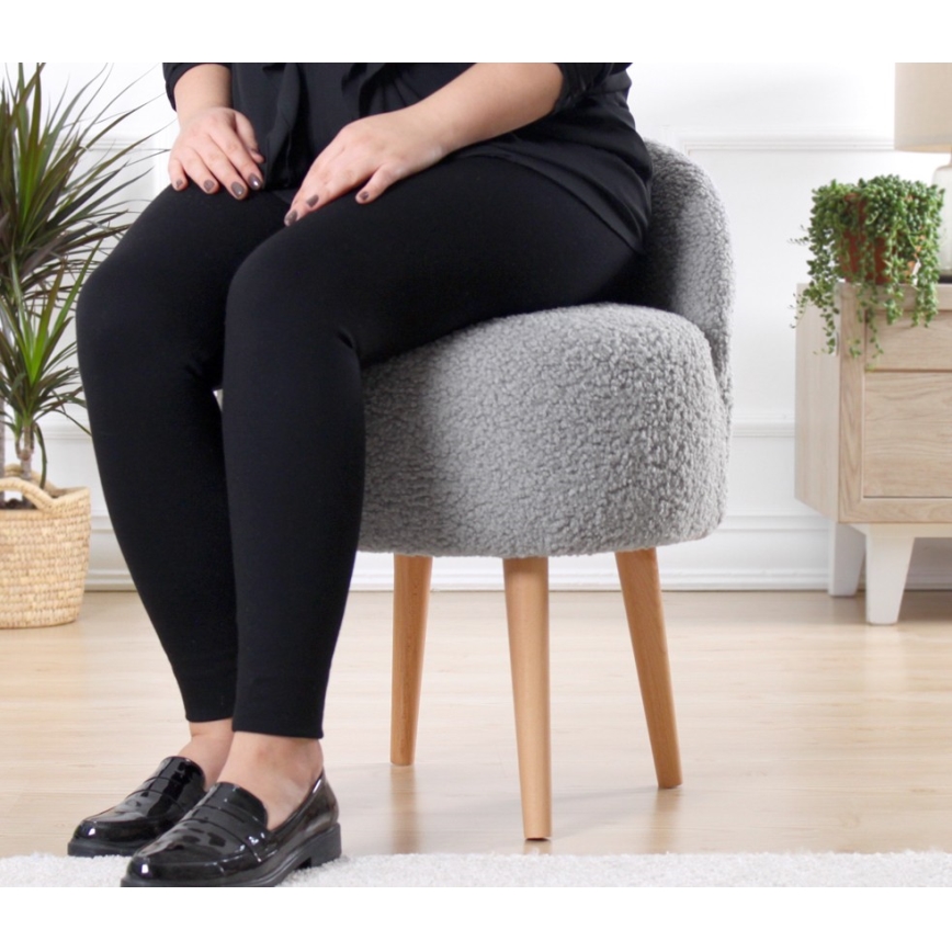 Dečija foteljica MIKI prečnik 46 cm siva