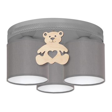 Dečija plafonjera BEAR 3xE27/60W/230V