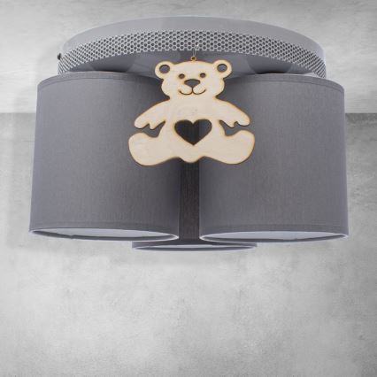 Dečija plafonjera BEAR 3xE27/60W/230V