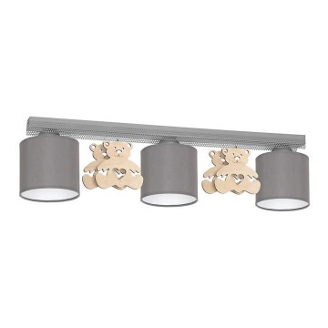 Dečija plafonjera BEAR 3xE27/60W/230V