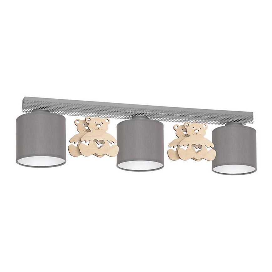 Dečija plafonjera BEAR 3xE27/60W/230V