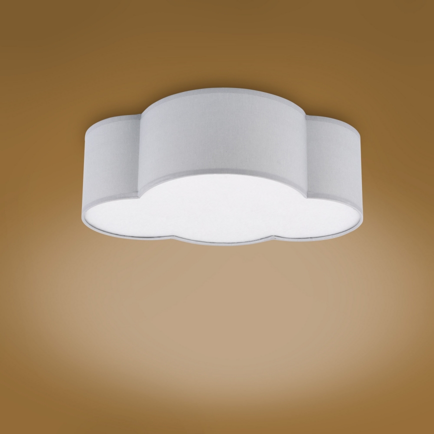 Dečija plafonjera CLOUD MINI 2xE27/15W/230V sivo