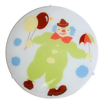 Dečija plafonjera CLOWN 1xE27/60W/230V pr. 300 mm