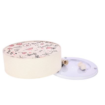 Dečija plafonjera KIDDY 2xE27/40W/230V bež/roze