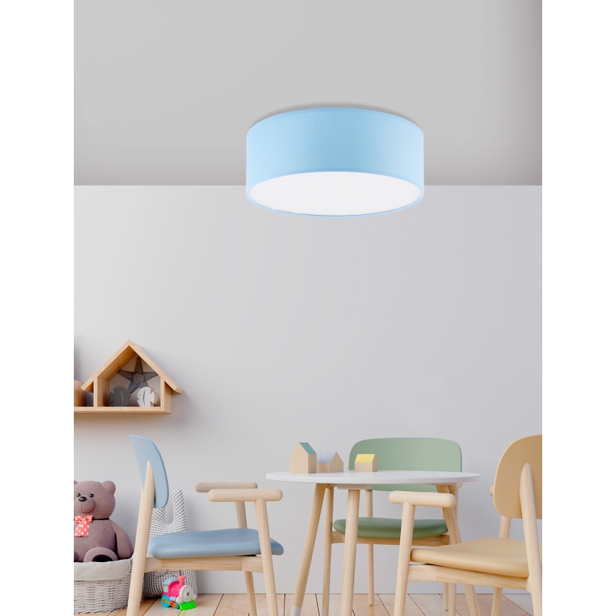Dečija plafonjera RONDO KIDS 4xE27/15W/230V plava