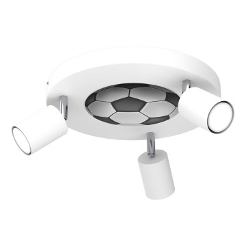 Dečija reflektorska lampa FUN 3xGU10/8W/230V bela/lopta