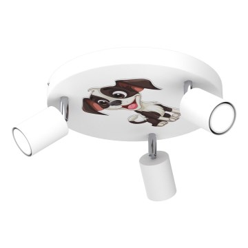 Dečija reflektorska lampa FUN 3xGU10/8W/230V bela/pas