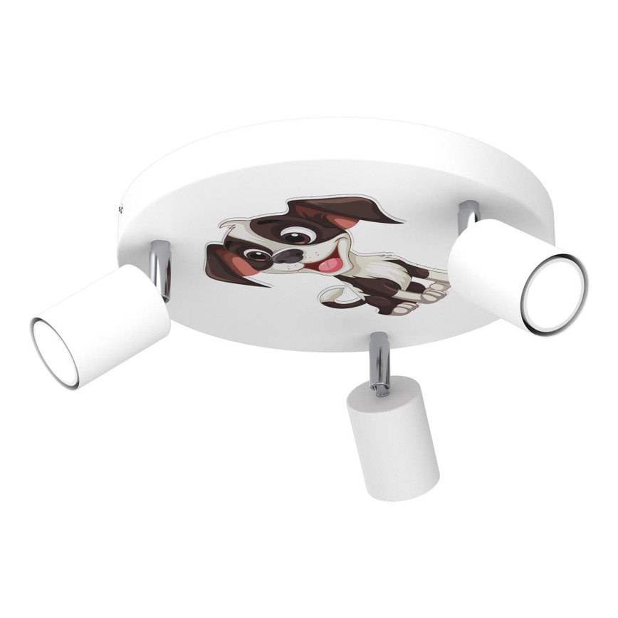 Dečija reflektorska lampa FUN 3xGU10/8W/230V bela/pas
