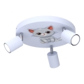 Dečija reflektorska lampa FUN 3xGU10/8W/230V plava/mačka