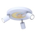 Dečija reflektorska lampa FUN 3xGU10/8W/230V plava/medvedić