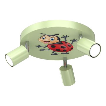 Dečija reflektorska lampa FUN 3xGU10/8W/230V zelena/bubamara