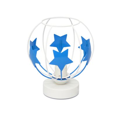 Dečija stona lampa STARS 1xE27/15W/230V plava/bela