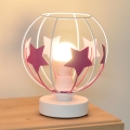 Dečija stona lampa STARS 1xE27/15W/230V roze/bela