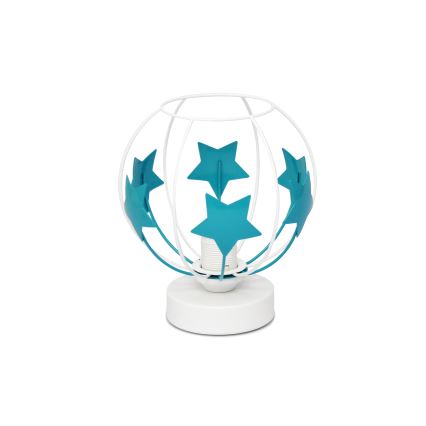 Dečija stona lampa STARS 1xE27/15W/230V tirkizna/bela