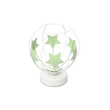 Dečija stona lampa STARS 1xE27/15W/230V zelena/bela