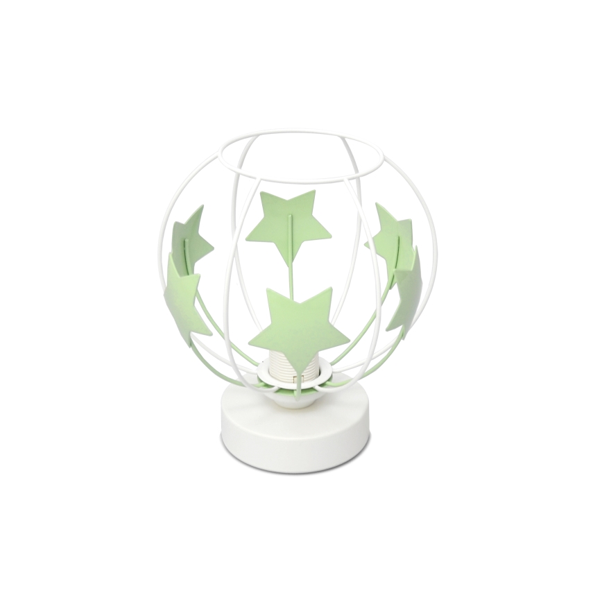 Dečija stona lampa STARS 1xE27/15W/230V zelena/bela