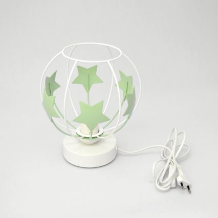 Dečija stona lampa STARS 1xE27/15W/230V zelena/bela