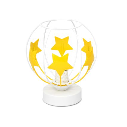 Dečija stona lampa STARS 1xE27/15W/230V žuta/bela
