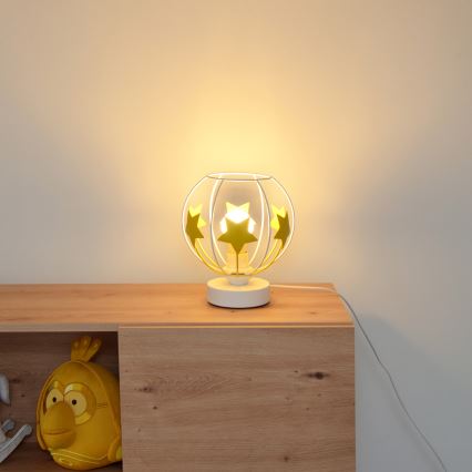 Dečija stona lampa STARS 1xE27/15W/230V žuta/bela