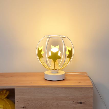 Dečija stona lampa STARS 1xE27/15W/230V žuta/bela
