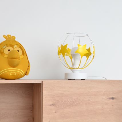 Dečija stona lampa STARS 1xE27/15W/230V žuta/bela