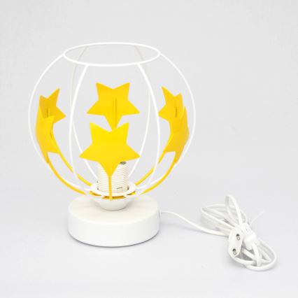 Dečija stona lampa STARS 1xE27/15W/230V žuta/bela