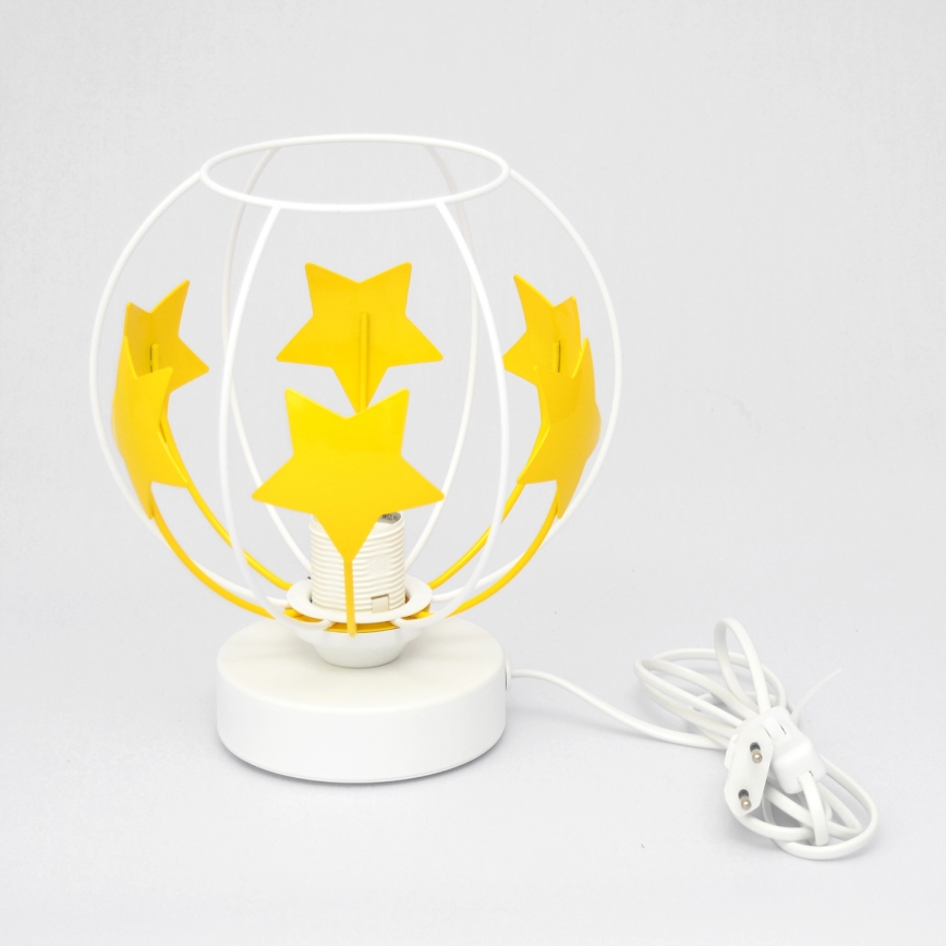 Dečija stona lampa STARS 1xE27/15W/230V žuta/bela