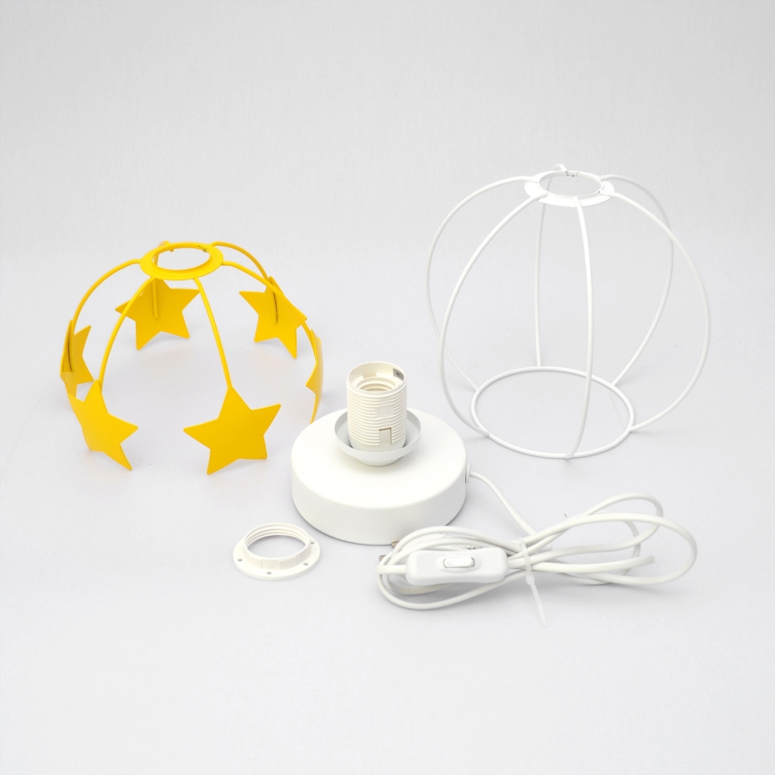 Dečija stona lampa STARS 1xE27/15W/230V žuta/bela