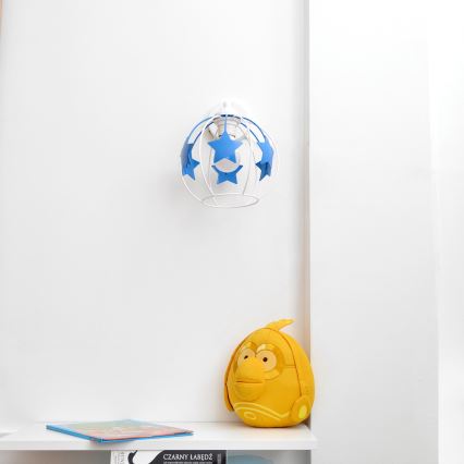 Dečija zidna lampa STARS 1xE27/15W/230V plava/bela