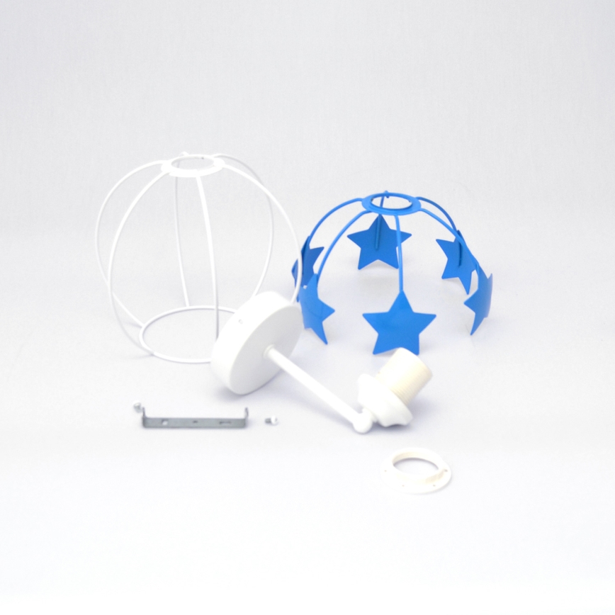 Dečija zidna lampa STARS 1xE27/15W/230V plava/bela