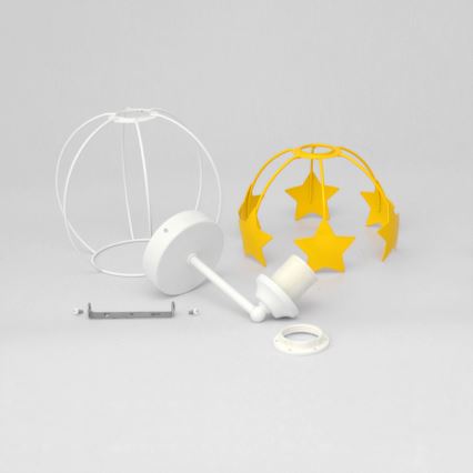 Dečija zidna lampa STARS 1xE27/15W/230V žuta/bela
