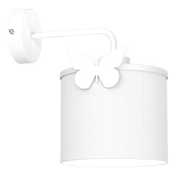 Dečija zidna lampa SWEET 1xE27/15W/230V bela/leptir