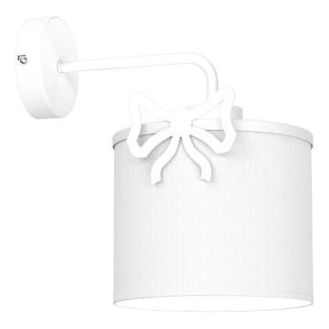 Dečija zidna lampa SWEET 1xE27/15W/230V bela/mašna
