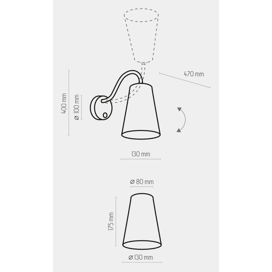 Dečija zidna lampa WIRE COLOUR 1xE27/15W/230V