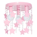 Dečije plafonsko svetlo ELZA stars 3xE27/60W/230V ružičasta