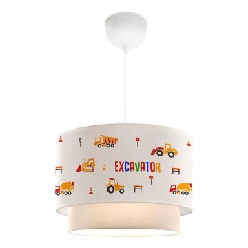 Dečiji luster CANDY 1xE27/40W/230V bela/narandžasta
