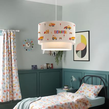 Dečiji luster CANDY 1xE27/40W/230V bela/narandžasta