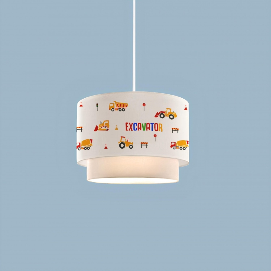 Dečiji luster CANDY 1xE27/40W/230V bela/narandžasta